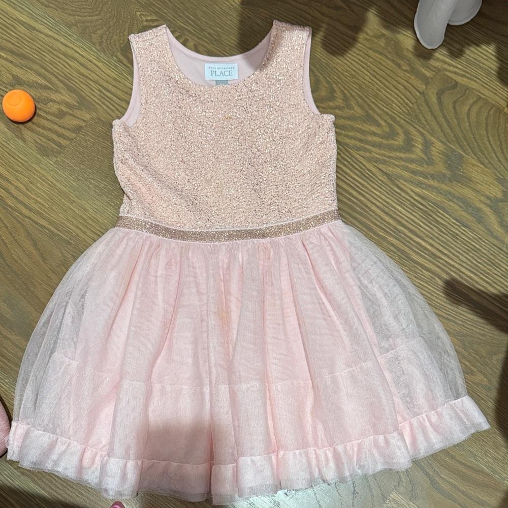 The Children's Place Blush Pink Sparkle Tulle Dress